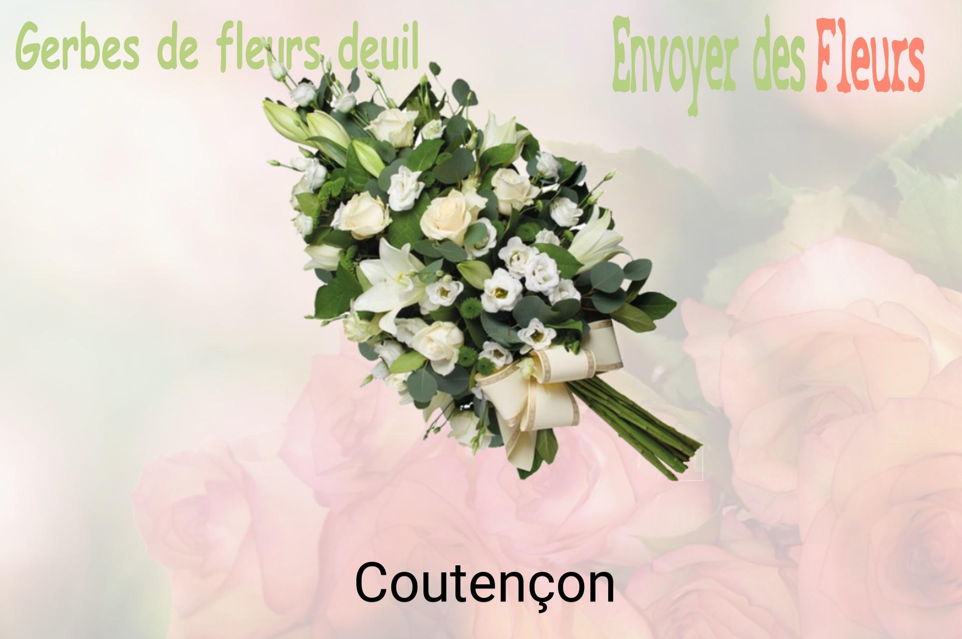 Gerbe de fleurs de deuil livrée à Coutençon